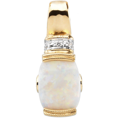 Pendant > Diamond > .025 CTW > & > Tourmaline > Pink > Opal, > Genuine