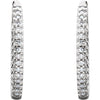 Earrings > Hoop > Inside/Outside > Hinged > Diamond > CTW > 1