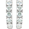 Earrings > J-Hoop > Moissanite > Created