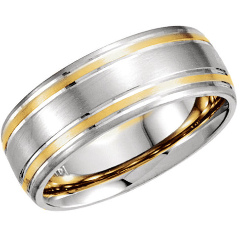 Band > 7mm > Trim > Yellow > White & 14kt > 14kt