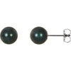 Earrings > Pearl > Cultured > Akoya > Black > 7mm
