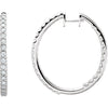 Earrings > Hoop > Inside/Outside > Hinged > Diamond > CTW > 1
