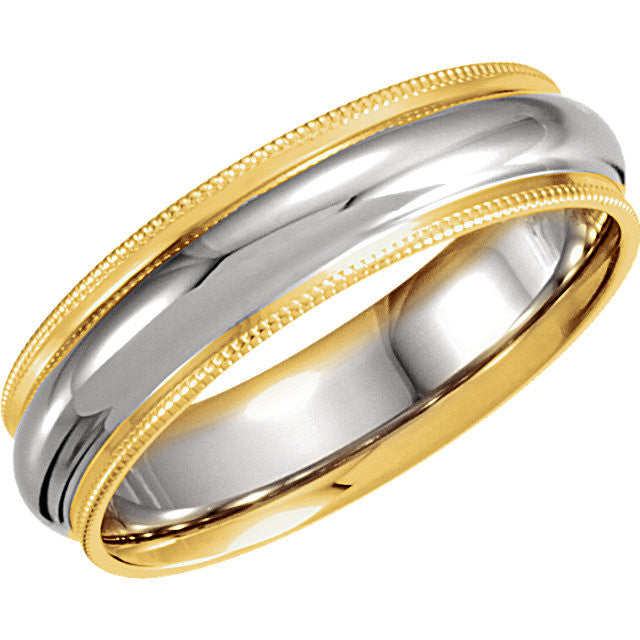Band > Comfort-Fit > 6mm > Two-Tone > 14kt