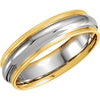 Band > Comfort-Fit > 6mm > Two-Tone > 14kt