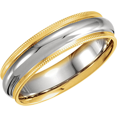 Band > Comfort-Fit > 6mm > Two-Tone > 14kt