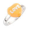 Ring > Shaped > Heart > You" > Heart > "I > Enamel > Yellow