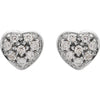 Earrings > Heart > Diamond > 1/10 CTW