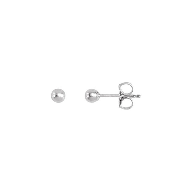 > Earrings > Stud > Ball > Finish > Bright