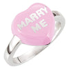 Ring > Shaped > Heart > You" > Heart > "I > Enamel > Yellow