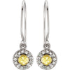 Earrings > Dangle > Sapphire > Halo-Styled