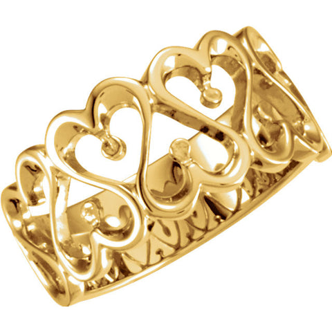 Band > Duo > Design > Heart > Ladies > 10mm