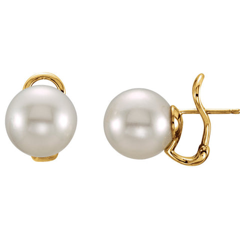 back > Omega > with > Earrings > Pearl > Cultured > Sea > South