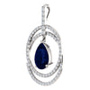 Pendant > Diamond > CTW > 3/Sapphire & 3 > Blue > Created > Chatham®