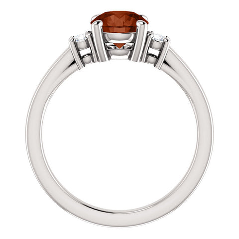 Ring > Diamond > CTW > 1/Garnet & 1 > Mozambique > Round > 6.5mm