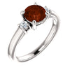 Ring > Diamond > CTW > 1/Garnet & 1 > Mozambique > Round > 6.5mm