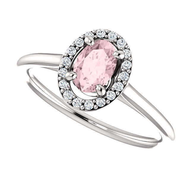 Ring > Diamond > CTW > 1/Morganite & 1.*Multiple Diamond Cuts and Weights available*