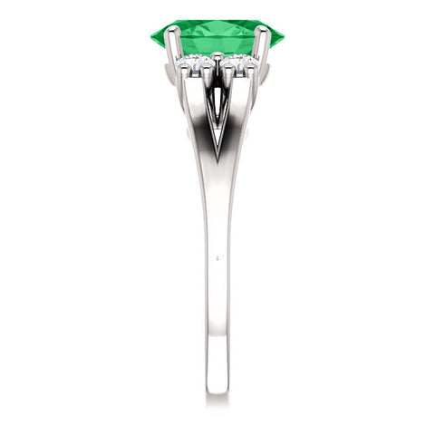 Ring > Diamond > CTW > 1/Emerald & 1 > Created > Chatham®