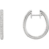 Earrings > Hoop > Inside/Outside > Hinged > Diamond > CTW > 1
