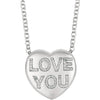 Necklace > Heart > "Love" > Diamond > .01 CTW