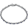 Bracelet > 7" > Line > Diamond > CTW > 1/Sapphire & 1 > Blue > Created