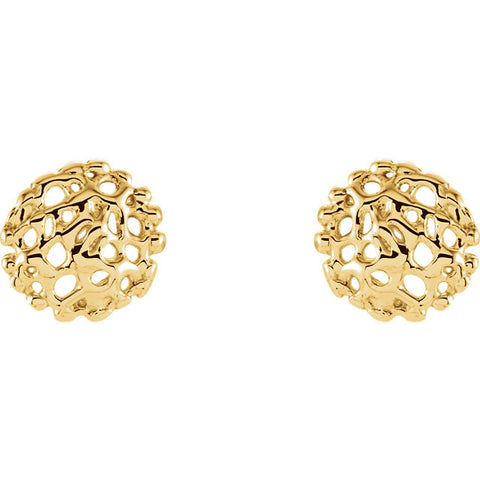 Earrings > Stud > Textured > 8mm