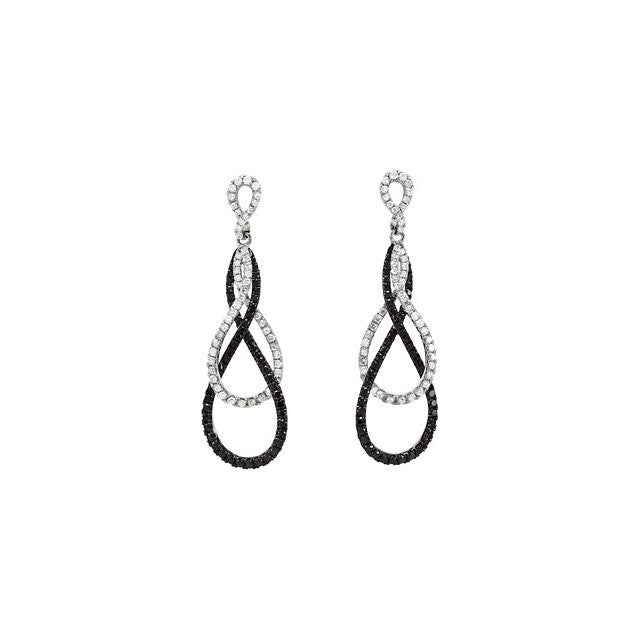 Earrings > Diamond > Black & White > 1/2 CTW > 1