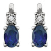 Earrings > Accented > Diamond > .02 CTW > & > Sapphire > Pink > Created