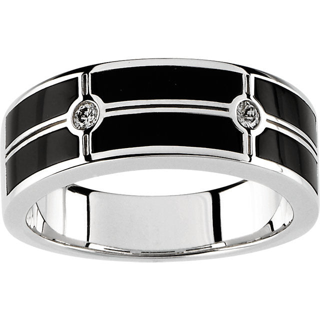 Ring > Men's > Diamond > CTW > 1/Onyx & 1