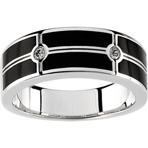 Ring > Men's > Diamond > CTW > 1/Onyx & 1
