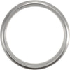 Band > Domed > Finish > Satin > 7mm > Inlay > Silver > Titanium & Sterling