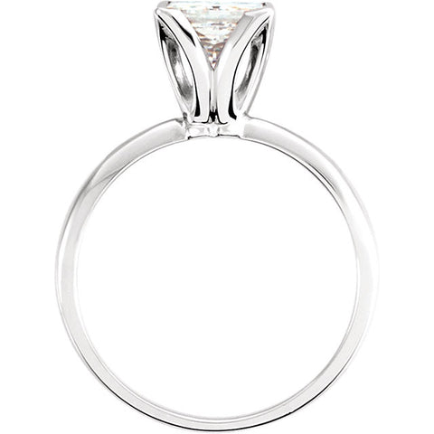 Solitaire > Princess > Moissanite > Created > 5.5mm
