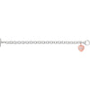 Bracelet > 7.5" > on > Charm > Heart > "Love" > Diamond > .01 CTW