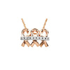 Necklace > 18" > Diamond > .045 CTW > 11.25x17mm > Rose & White > 14kt