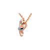Necklace > 18" > Diamond > .045 CTW > 11.25x17mm > Rose & White > 14kt