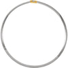 Chain > 16" > Omega > Reversible > Two-Tone > 6mm > White > 14kt > Or > Yellow > 14kt