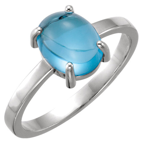 Ring > Cabochon > Topaz > Blue > Swiss.*Multiple Stone and Metal options avaiable*