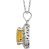 Necklace > Diamond > .02 CTW > & > Citrine