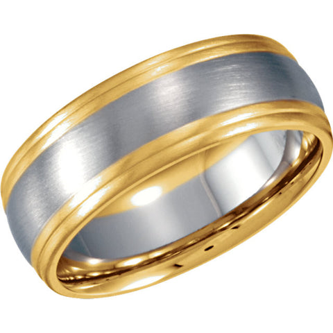 9 > Size > Band > Design > 8mm > White & Yellow > 14kt