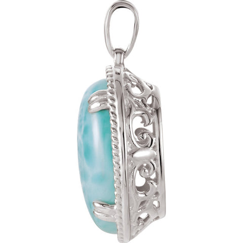 Pendant > Larimar > Genuine