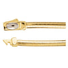 Chain > 16" > Omega > Reversible > Two-Tone > 3mm > White > 14kt > Or > Yellow > 14kt