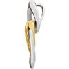 Pendant > Heart > Double > Hammered > Two-Tone > 14kt