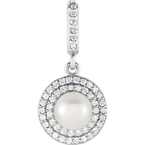 Pendant > Diamond > CTW > 1/Pearl & 1 > Cultured > Freshwater