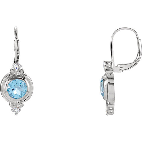 Earrings > Topaz & CZ > Blue > Swiss