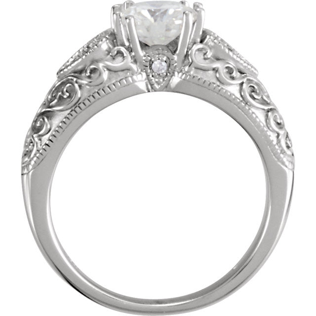 Ring > Engagement > Diamond > .05 CTW > & > Moissanite > Created