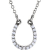 Necklace > Horseshoe > & > Diamond > .08 CTW