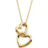Chain > Rope > Solid > 18" > a > on > Pendant > Heart > Double