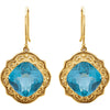 Earrings > Topaz > Blue > Swiss > 10x10mm