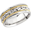 10.5 > Band > Hand-Woven > 8mm > Two-Tone > 14kt