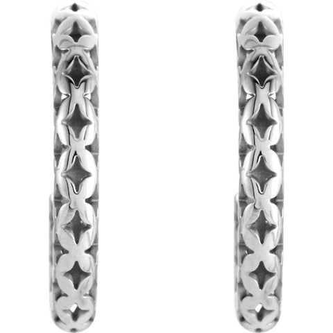 Earrings > J-Hoop > Pierced-Style > 19.5x4.5mm