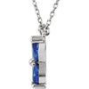 Necklace > 16" > Sapphire > Blue > Created > Chatham®